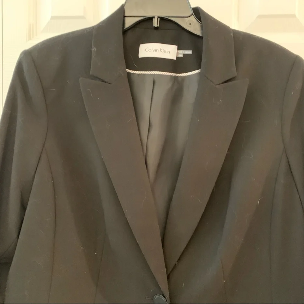 Calvin Klein Women's Charcoal Blazer - Picture 2 of 10